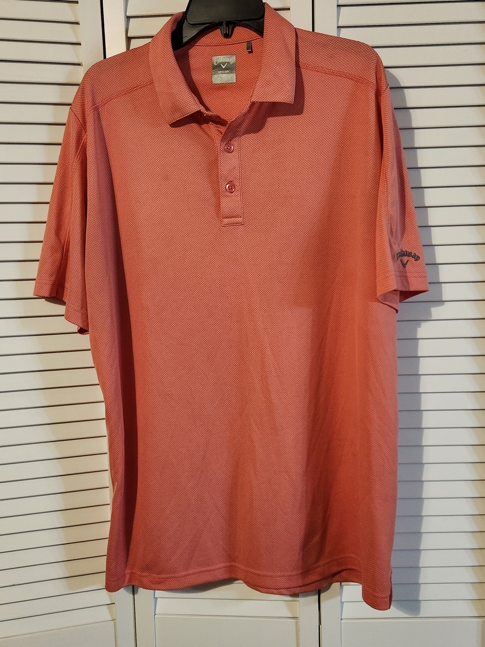 Callaway Men's Short Sleeve Golf Polo - Coral